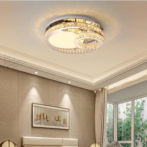 Modern ring luxury K9 crystal LED ceiling light Residential lighting Living room bedroom study dining room ceiling lamp