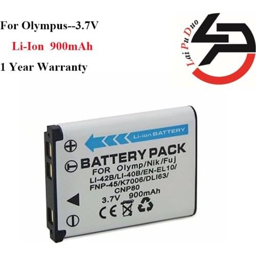 High Quality 900mAh New Replacement Battery For Olympus D-LI63 Li-40B Li-42B/For Pentax D-Li63/For Fuji NP-45/EN-EL
