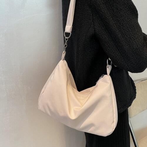 Fashion Women Soild Color Shoulder Underarm Bag Ladies Casual Cloth Large Capacity Handbags