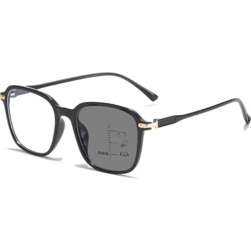 Women Photochromic Progressive Reading Glasses Magnifier Men Look Near Far Presbyopic Sunglasses Automatic Discoloration Lens