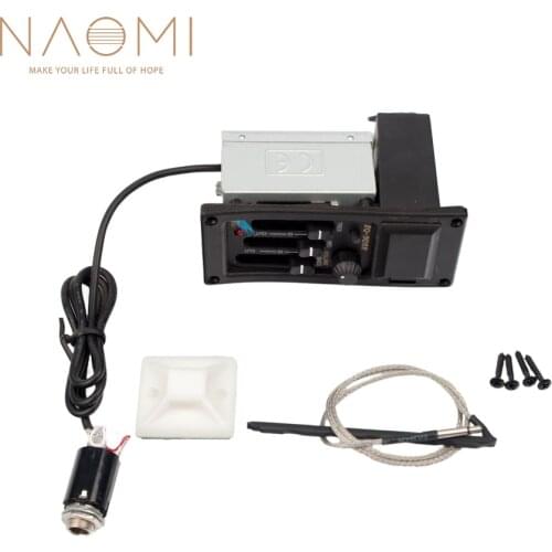 NAOMI Guitar Pickup 3 Band Right Hand EQ-505R Acoustic Guitar EQ Equalizer Preamp Amplifier Guitar Pickup W/ 6.5MM Output New