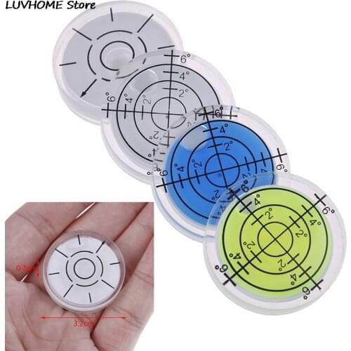1Pc 32*7mm Spirit Bubble Degree Mark Surface Level Round Circular Measuring Meter