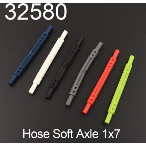 10PCS 32580 High-Tech Hose Soft Axle 1x7 Building Block Bricks Accessories Parts MOC DIY Education Build Toys