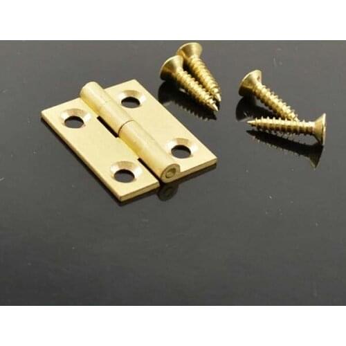 10PCS Brand New Pure Copper Mini Cabinet Hinges Decorative Box Hinges 1inch Furniture Hinges