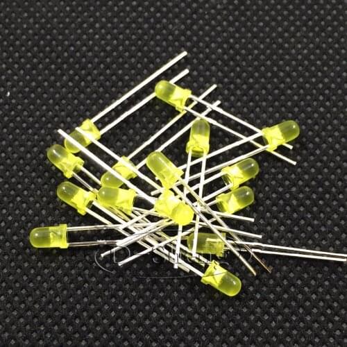 1000pcs 5MM yellow luminescent tube LED leds with yellow leds