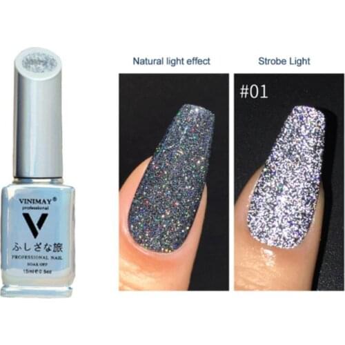 18 Colors 15ML Reflective Glitter Glue Bright Bungee Powder Glue Nail Liquid Nail Glue Festival Fashion NEW TSLM2