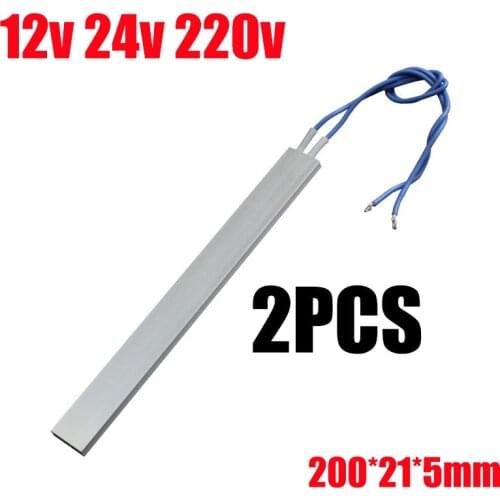 200x21mm PTC Heating Element Constant 12V 24V 220V Temperature Thermistor Air Heating Sensor Aluminum Hair Dryer Curlers Heater