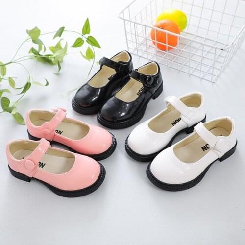 2021 GirlS Fashion Dance Party Dress Spring Flat Elegant Shoes For Kids Leather Shoes Princess Children Shoes 3 7 8 9 11 Year