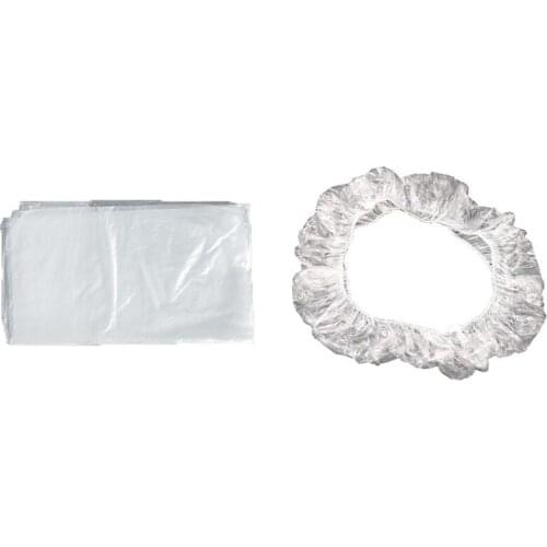 50Pcs Automotive Plastic Seat Disposable Automotive Car Seat Cover & 300Pcs/Set Car Steering Wheel Cover