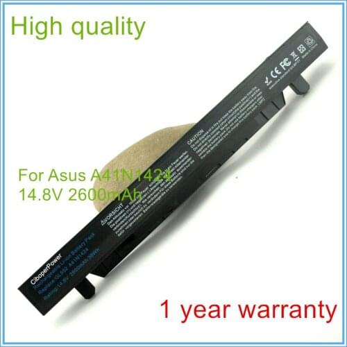 A41N1424 14.8V 2600mAh Laptop Battery for GL552 GL552J GL552JX ZX50 ZX50J ZX50JX JX4200 JX4720 bateria akku