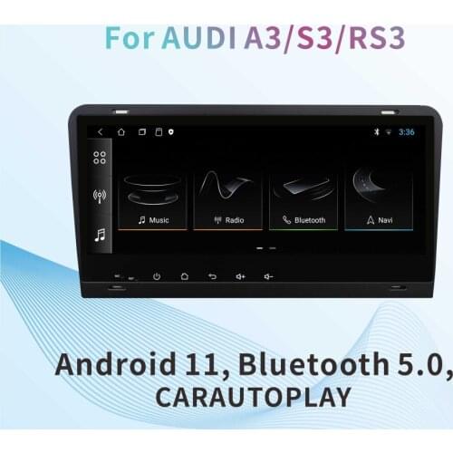WINHONGTEK 8.8inch 2+96G Android 11 Car stereo Radio RDS 2 Din Car Player 1080P 4K GPS Navigation For Audi A3/S3/RS3 2003-2012