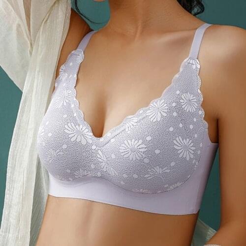 Brand Lingerie Comfort Lace Crop Top Ultra-thin Wire White Bras for Women sexy Brassiere Embroidery