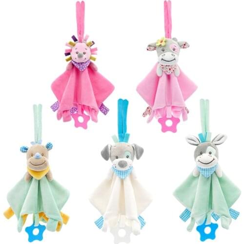 Baby Toys Appease Sleeping Toy Towel Cartoon Animals Soothing Soothe Towel Newborn Infant Calm Stuffed Toys Plush Doll 03L