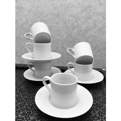 DOLBOVI KUTAHYA HAS PORCELAIN ADLER SIMPLE 12 PIECE 6 KŞİLK coffee FİNCAN KIT mug кружка coffee cup cup
