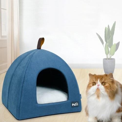 Pet House Comfortable Cat Bed Warm Soft Dog Kennel Removable Sleeping Mat For Cats Dogs Washable Puppy Nest Pet Supplies