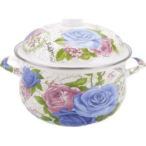 Kitchen Accessories Cooking Pots Enamel pot Enamel Soup Pot Stew Flame Induction Work Cooking Pots