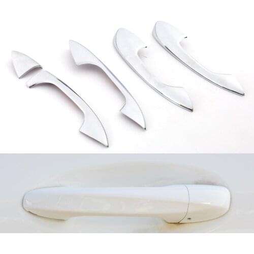 Chrome For Mercedes Benz W205 C E Class C200 C180 GLC X253 Door Handle Trim ABS Sticker 5pcs/set For LHD