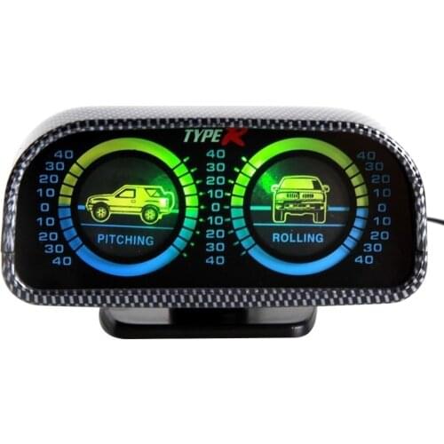 Car Slope Practical Backlight Rotated Balance Car Inclinometer Pitching Shockproof Measure Tool Two Barreled Angle Accessories