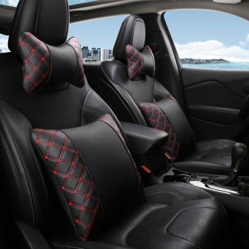 KKYSYELVA 5 COLOR Car Neck Pillow Car Lumbar Support for Office Chair Car Lumbar Pillow Seat Support Lumbar cushion for car