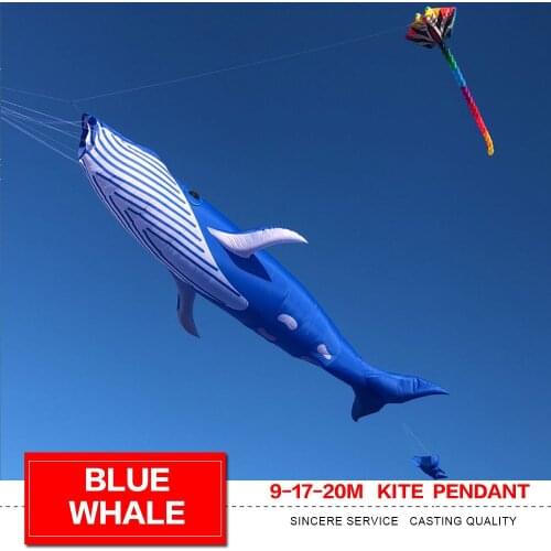Blue whale 9m 17m kite pendant