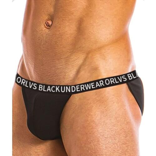 ORLVS Men Underwear Briefs Jockstrap Sexy Gay Panties U Convex Breathable Modal Mens Bikini Underpants Qiuck Dry Cuecas Sissy