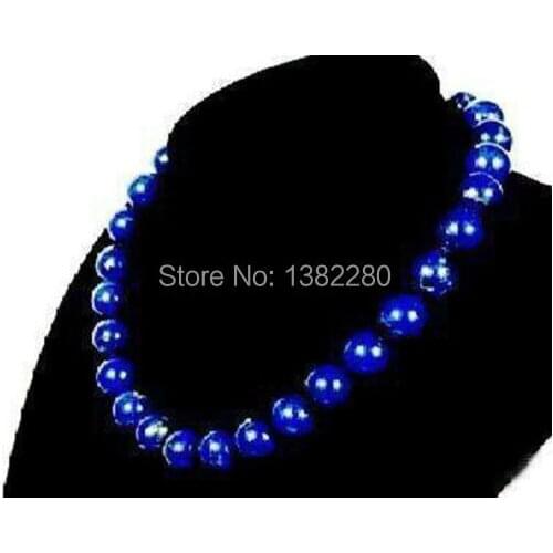 Wholesales beautiful! 10mm Egyptian Lapis Lazuli Necklace 18" 2 pieces/lot , JT5760