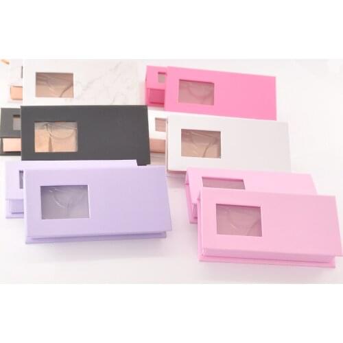 Wholesale Eyelash Packaging Box Lash Boxes Package Custom Logo Faux Cils Mink Lahes Magnetic Eyelash Storage Case Makeup Vendors
