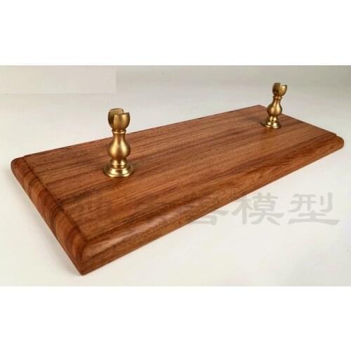 Pear wood pedestal accessories : brass Supports Copper Cylinder stands