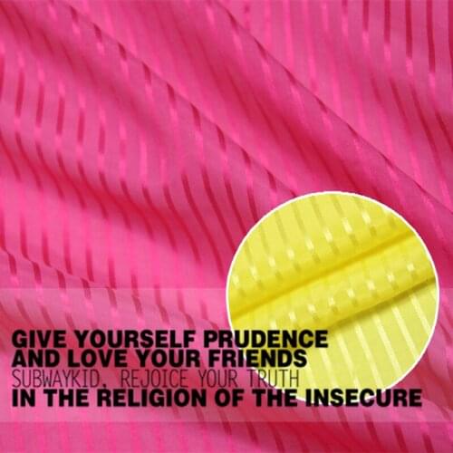 LEO&LIN Yellow Rose silk cotton striped dress shirt fabric spring autumn color (1 meter)