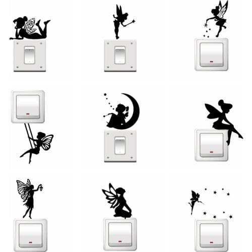 Romantic fairy tale Girl Wall Sticker Vinyl Art Home Decor For Kids Rooms Decoration Mural Custom