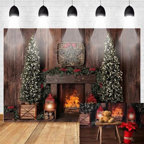 Christmas Photography Backdrop for Photo Studio Children Christmas Trees Happy Christmas Background for Family Party Photophone
