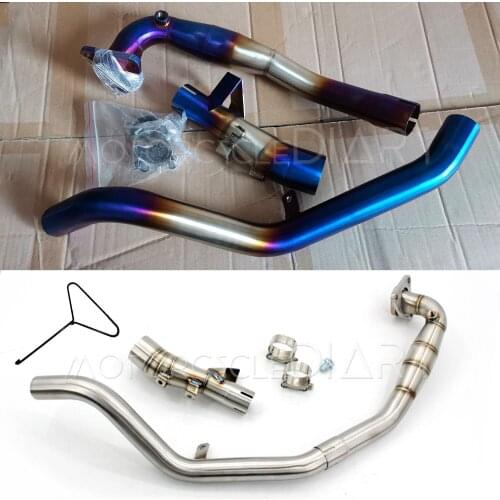 Slip On Motorcycle Exhaust Muffler Escape Modified Elbow Header Front Link Pipe PitBike For Honda X-ADV 750 X ADV750 Full System