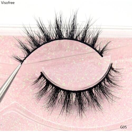 Visofree 3D Mink Eyelashes 100% Cruelty Free Mink Lashes Handmade Natural Long Eyelashes Black Cotton Band Eyelash Makeup Lashes