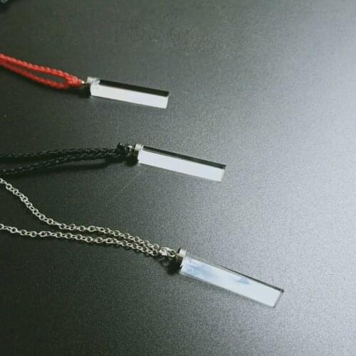 Magic Triangular Prism Crystal Suncatcher Pendant Clear Optical Glass Rainbow Maker Crystal Pendant Necklace Jewelry