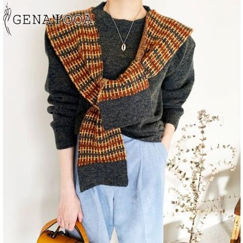Genayooa Brand Chic Pullover Sweater Women 2020 Korean Style Ladies Jumpers Knitted Cashmere Fashion Women Sweater Autumn Winter