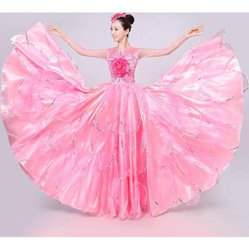 Flamenco Dance Dress For Women Gypsy Dresses Stage Performance Costume Spanish Bullfight Dance Skirt Ballroom Clothes DL7179