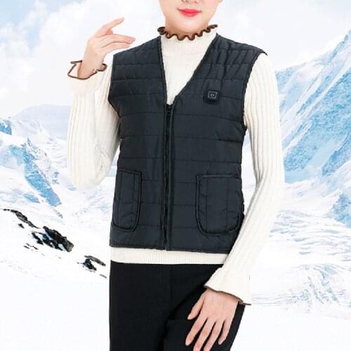 Women Men Heated Jacket Vest Three Temperature Gears Washable USB Powered One Button Heating Waistcoat