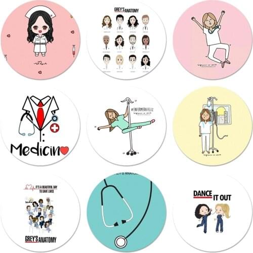 58mm Social services psychology Doctors Nurse Teacher Icons Pins Badge Decoration Brooches Metal Badges For Backpack Decoration
