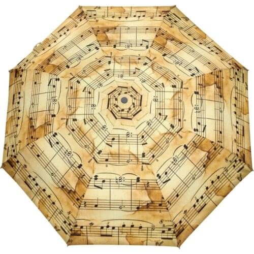 2017 Fashion Custom Music Umbrella Women Footsteps Foldable Rain Umbrella with Carrying Bag