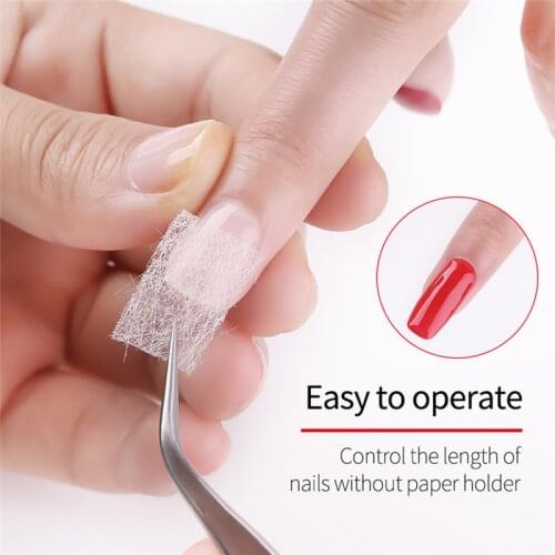 10Pcs Practical Silk Fiberglass Nail Form Acrylic Tips Extension Fibers Glass Fibers Nail Extension Fiber Stickers