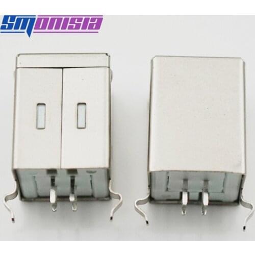 Smonisia 100pcs Printer usb Connector B Type USB Jack Connector Printer Port Female Socket 180Degree PCB Connector