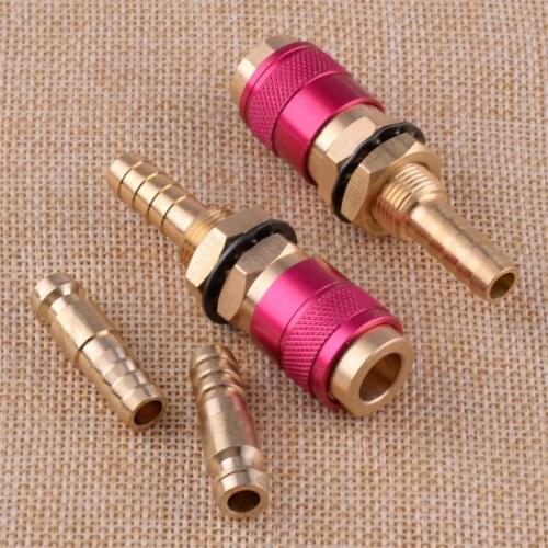 2pcs M8 Red TIG Welding Torch Water Cooled & Gas Adapter Quick Connector Fitting Tool