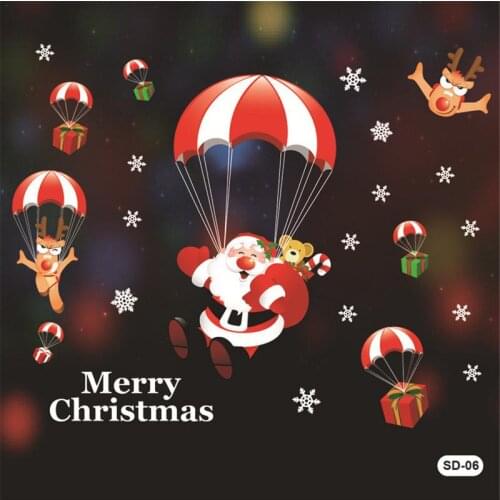 2019 Christmas Holiday Window Stickers Waterproof Decorative Stickers Various Patterns For home party decoration accessories