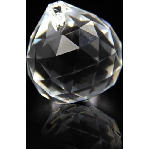 30mm 1 Piece Clear Crystals Glass Ball For Chandeliers Shinning Prism Suncatcher For Sale