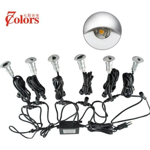10pcs/Set Aluminum Low Voltage DC12V LED Groundspot Lamp for Outdoor Garden Waterproof IP65 Stairway Lighting