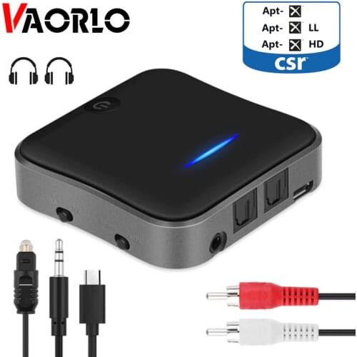 Bluetooth 5.0 Transmitter Receiver CSR8675 APTX HD LL Bt Audio Music Wireless USB Adapter 3.5mm 3.5 AUX Jack/SPDIF/RCA for TV PC