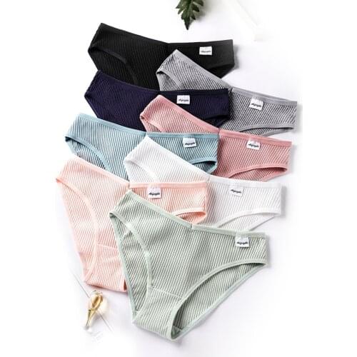 BZEL Simple Fashion Womens Panties Comfort Cotton Underwear Sports Breathable Briefs Skin-Friendly Lingerie Hot Sale Underpants