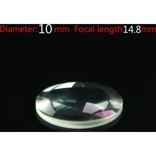 Diameter 10mm Focal Length 14.8mm Plano-convex Lens Magnifying Optical Glass Lens Prism Processing Plant