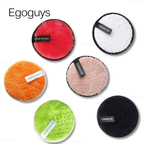 Double Layer Cotton Microfiber Makeup Removal Sponge Pads Reusable Facial Cleansing Towel Soft Face Washing Cosmetic Powder Puff