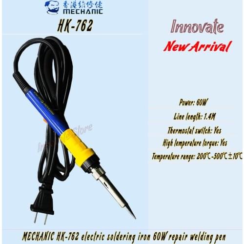 MECHANIC HK-762 Electric Soldering Iron 60W Internal Heating Type Anti-Static Welding Pen Electronic Repair Welding Tool